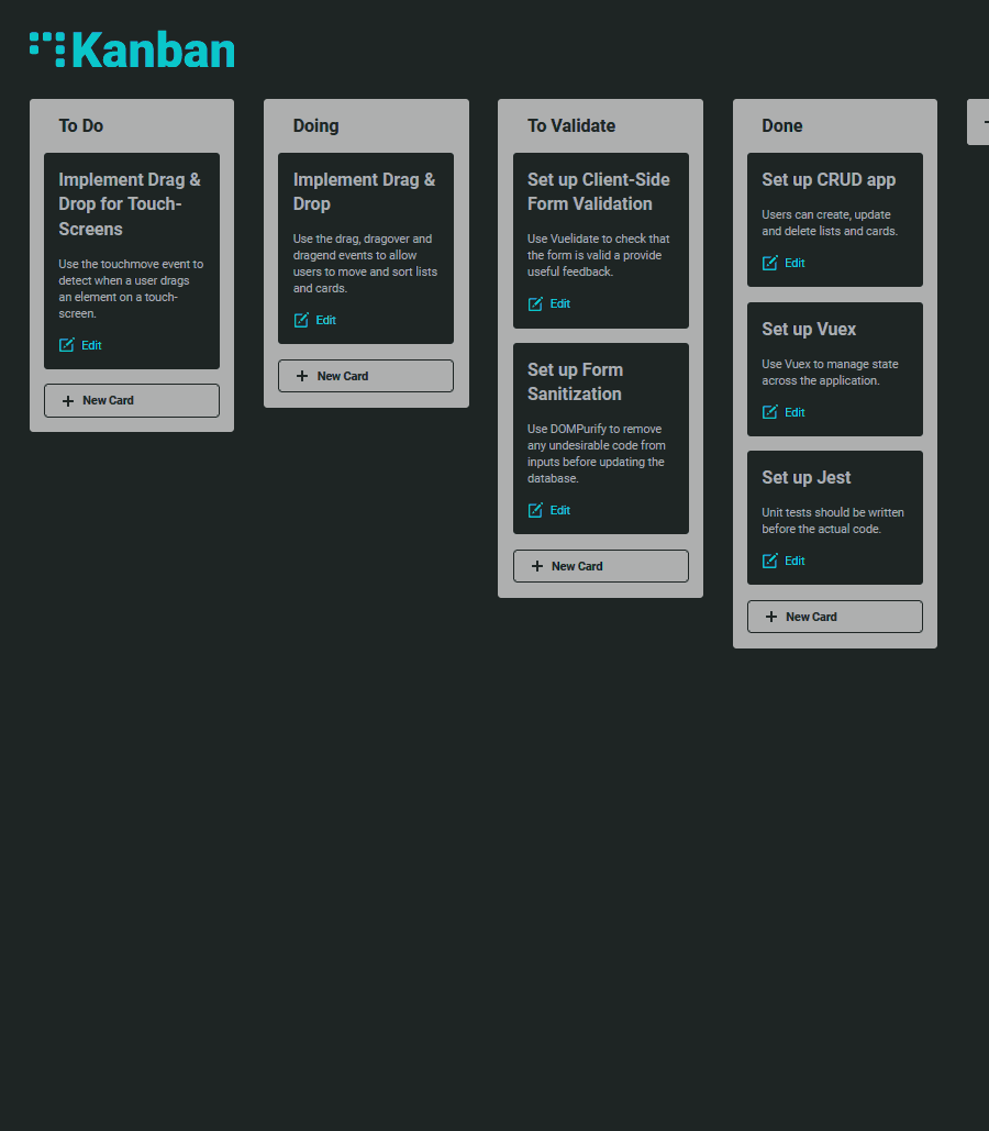 Kanban Vue JS